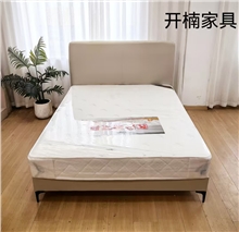 促销T1-15猫抓皮实木床边框架床（浅咖色）