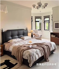 T33-15软包铁艺床（黑黑）